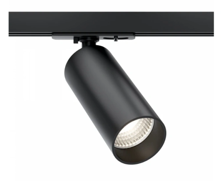 спот focus led за монофазна шина track, black, maytoni, led 12w, neutral white, 900lm, tr021-1-12b4k-w-d-b