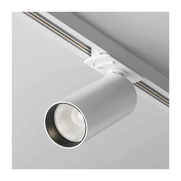 Спот focus led за монофазна шина track, white, maytoni, led 12w, neutral white, 900lm, tr021-1-12w4k-w-w