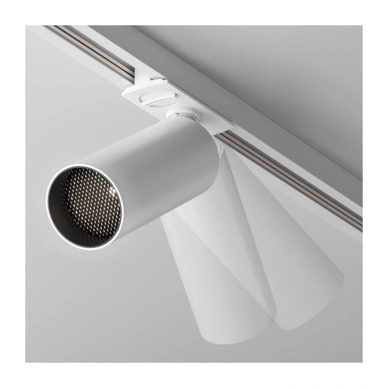 Спот focus led за монофазна шина track, white, maytoni, led 12w, neutral white, 900lm, tr021-1-12w4k-w-w