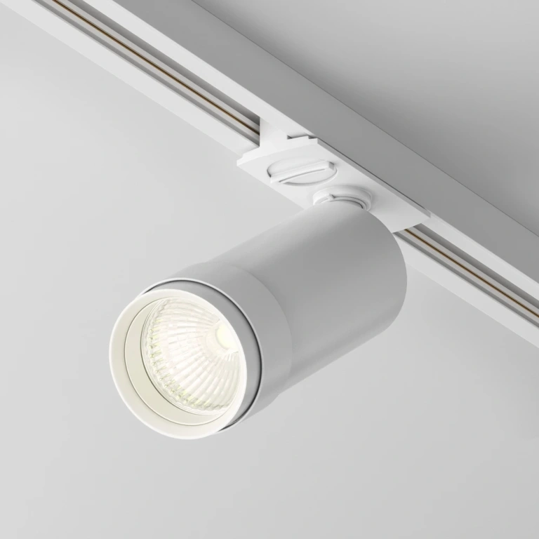 спот focus zoom за монофазна шина track, white, maytoni, led 12w, warm white, 900lm, tr021-1-12b3k-z-d-w