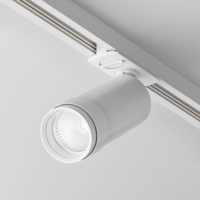 спот focus zoom за монофазна шина track, white, maytoni, led 12w, neutral white, 900lm, tr021-1-12b4k-z-d-w