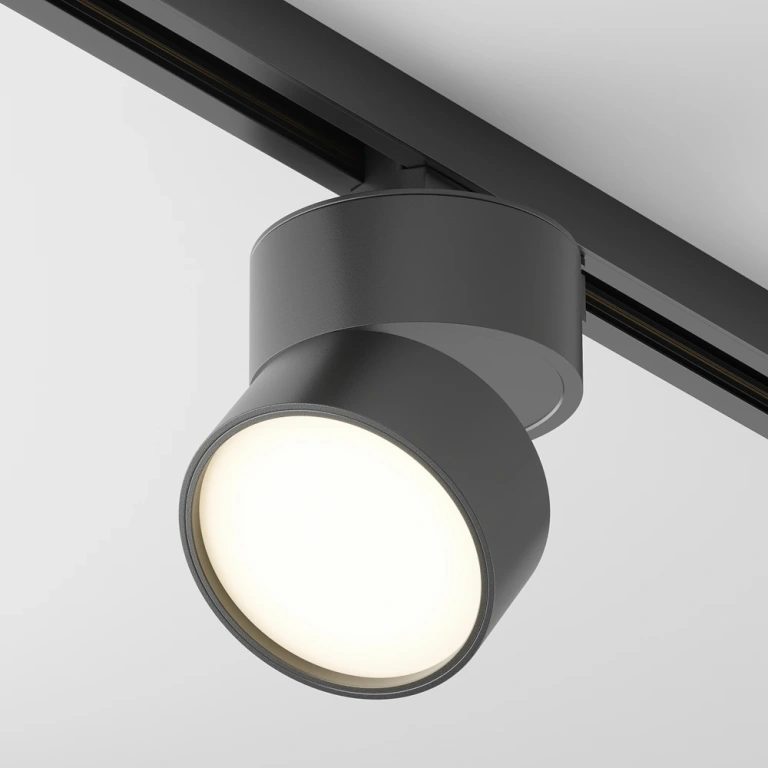 Спот onda за монофазна шина track, black, maytoni, led 12w, warm white, 650lm, tr007-1-12w3k-b