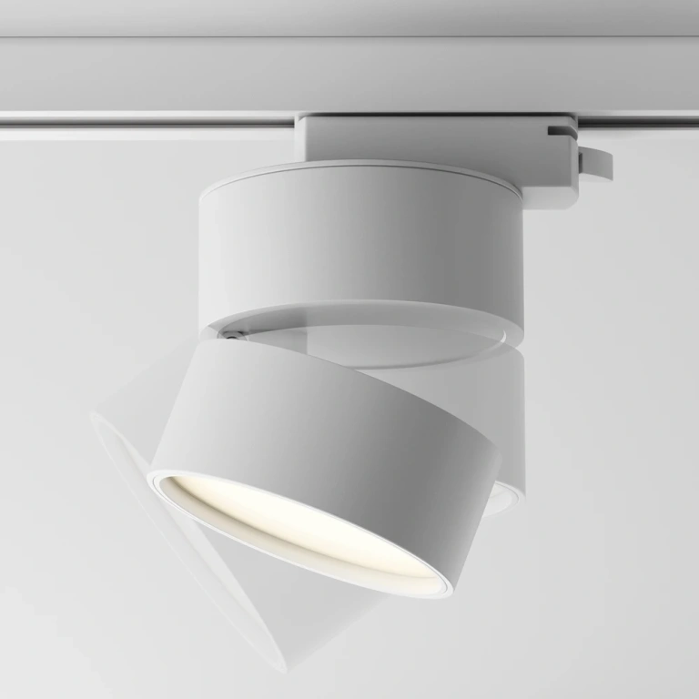 Спот onda за монофазна шина track, white, maytoni, led 12w, warm white, 850lm, tr007-1-12w3k-w