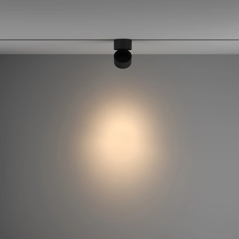 Спот yin за монофазна шина track, black, maytoni, led 15w, warm white, 750lm, tr084-1-15w3k-b