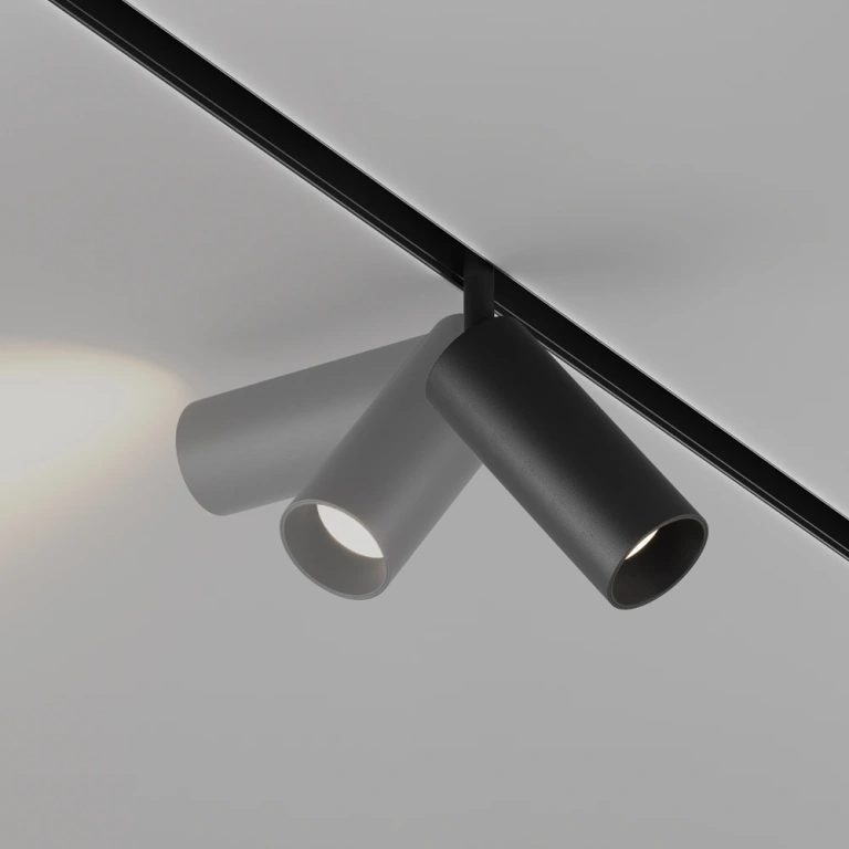 Спот focus-led за магнитна релса exility, black, maytoni, led 12w, 3000K, 840lm, tr032-2-12w3k-s-b