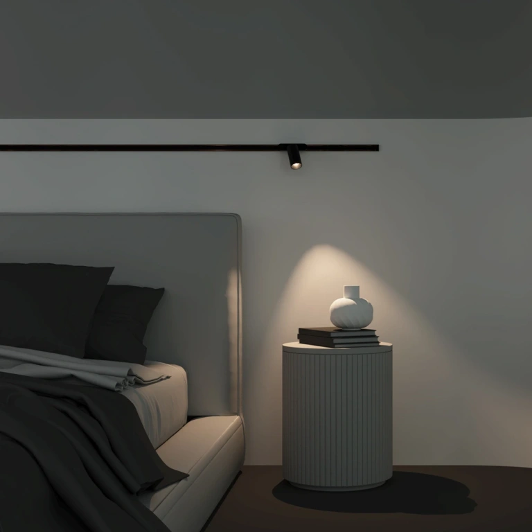 Спот focus led за магнитна релса radity, black, maytoni, led 12w, neutral white, 1100lm, tr103-1-12w4k-m-b