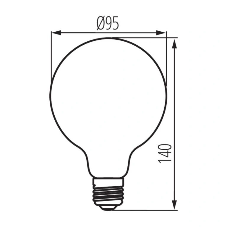 Led лампа xled g95 led 7w, e27, топла светлина, kanlux, 2500k, 725lm, 36241
