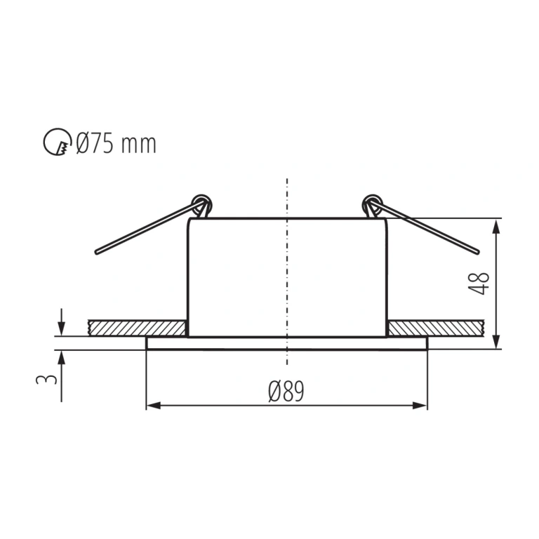 Пръстен за точково осветително тяло glozo dso w/b, white/black, kanlux, 1xgx5.3/1xgu10, 36222