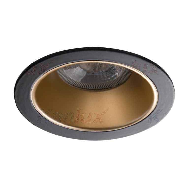 пръстен за точково осветително тяло glozo dso g/b, gold/black, kanlux, 1xgx5.3/1xgu10, 36224