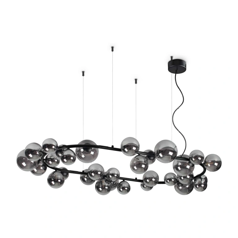 полилей perlage, black, ideal lux, 30xG9, 3000k, 296753