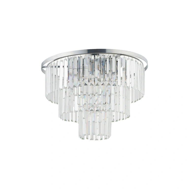 плафон cristal m, silver+transparent, nowodvorski, 9xE14, 7628