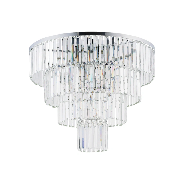 плафон cristal l, silver+transparent, nowodvorski, 12xE14, 7631