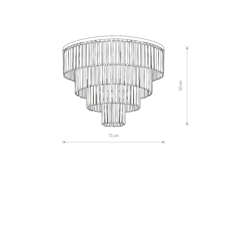 Плафон cristal l, black+transparent, nowodvorski, 12xE14, 7630