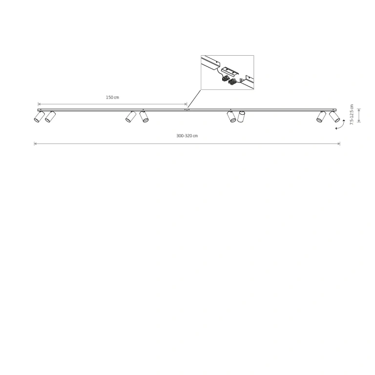 Спот mono 2x150, white, nowodvorski, 8xGU10, 7750