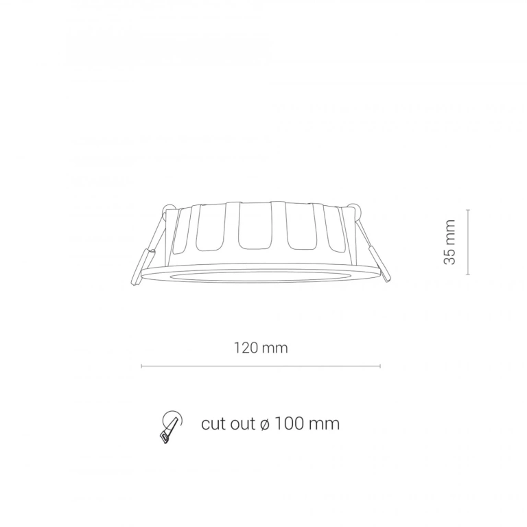 Led панел cl kos, white, nowodvorski, led 8w, 3000k, 550lm, 100°, 8782