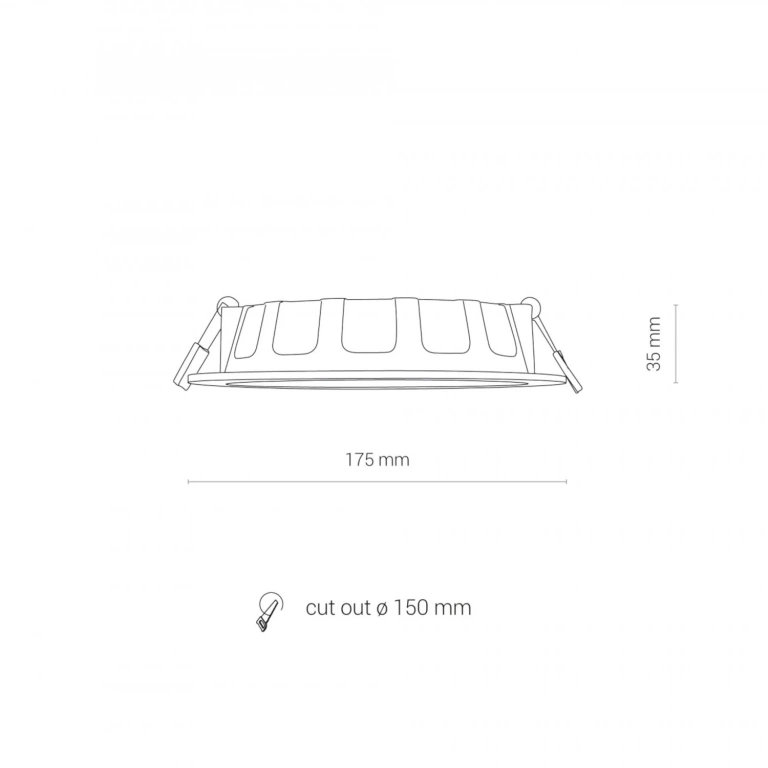 Led панел cl kos, white, nowodvorski, led 16w, 4000k, 1450lm, 100°, 8776