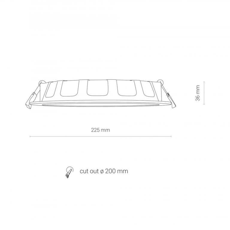 Led панел cl kos, white, nowodvorski, led 24w, 4000k, 2200lm, 100°, 8774