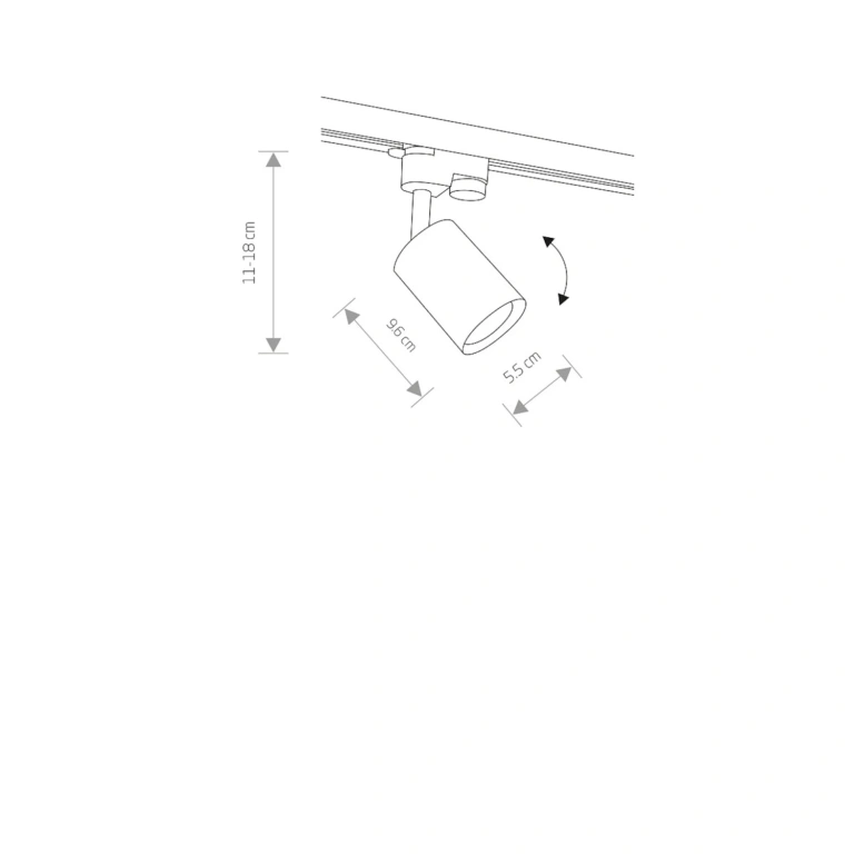 Спот profile eye spot за монофазна трак шина profile track, white, nowodvorski, 1xGU10, 9321