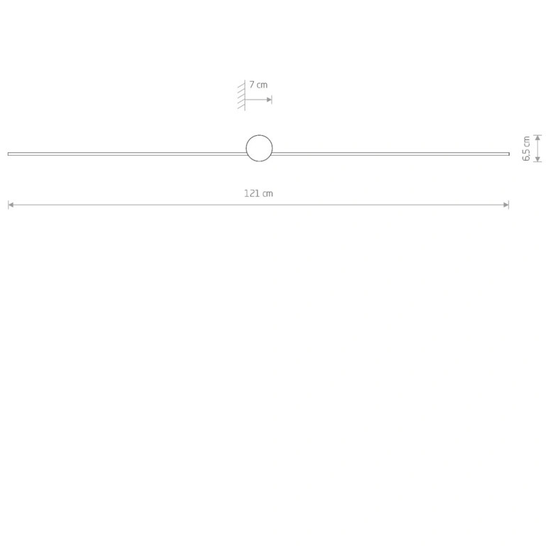 Аплик pin led l, black, nowodvorski, led 15w, 4000k, 700lm, 120°, 8130