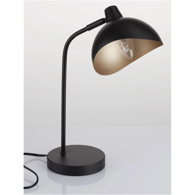 Настолна лампа GEETI, matt black+gold, nova luce, 1xE!4, 9555808