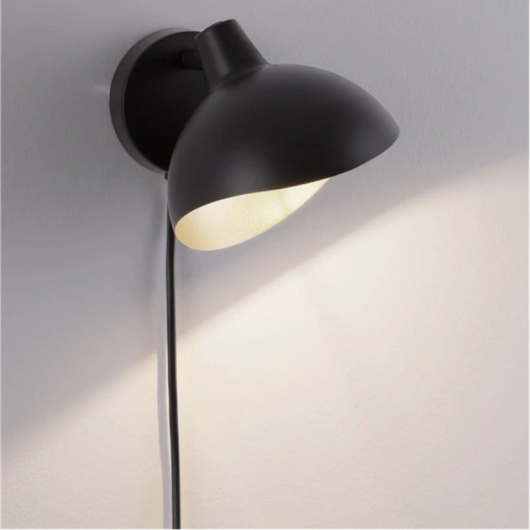 Аплик GEETI, matt black+gold, nova luce, 1xE14, 9555806